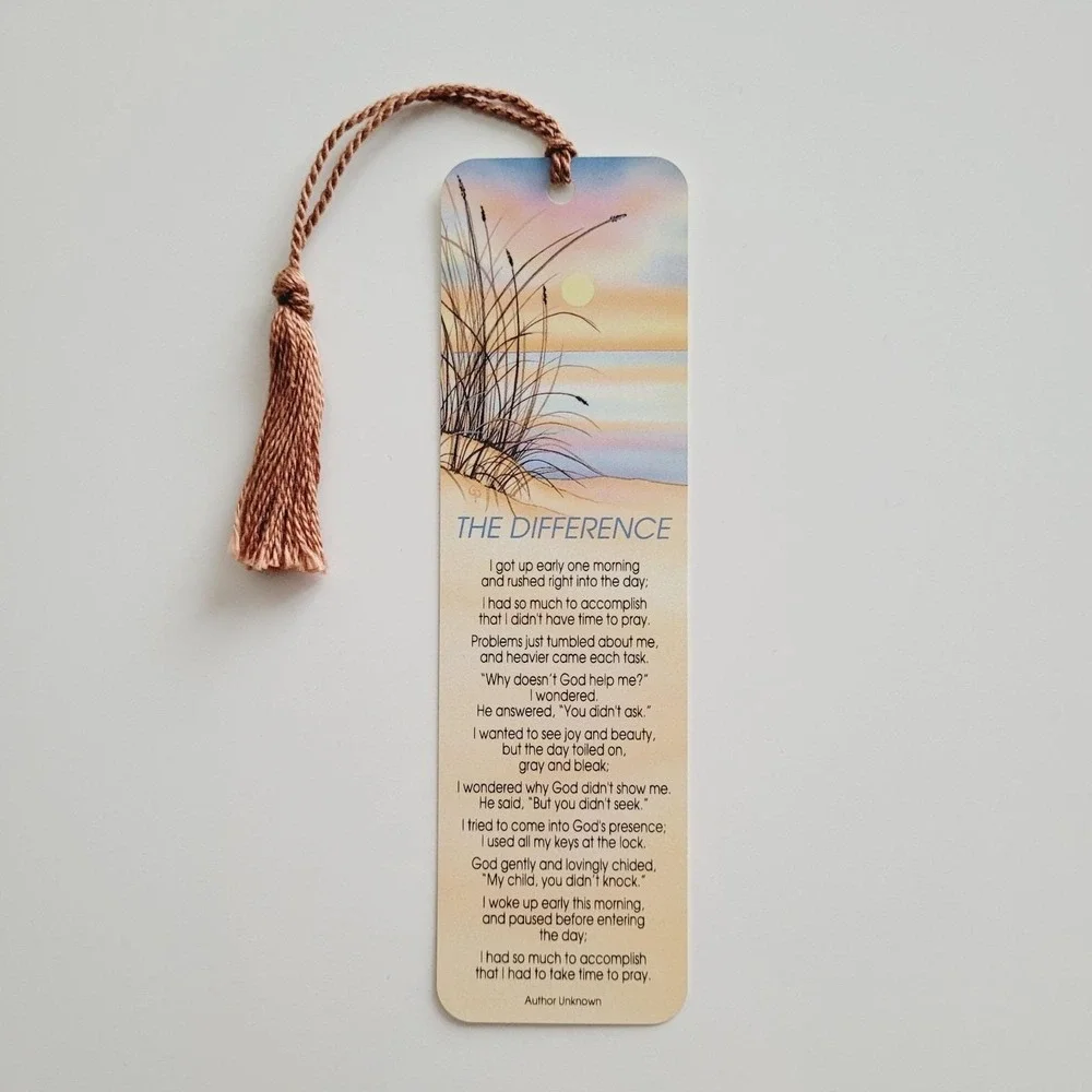 Vintage 90s Inspirations Bookmark The Difference sunset beach 1993 Artworks TG90